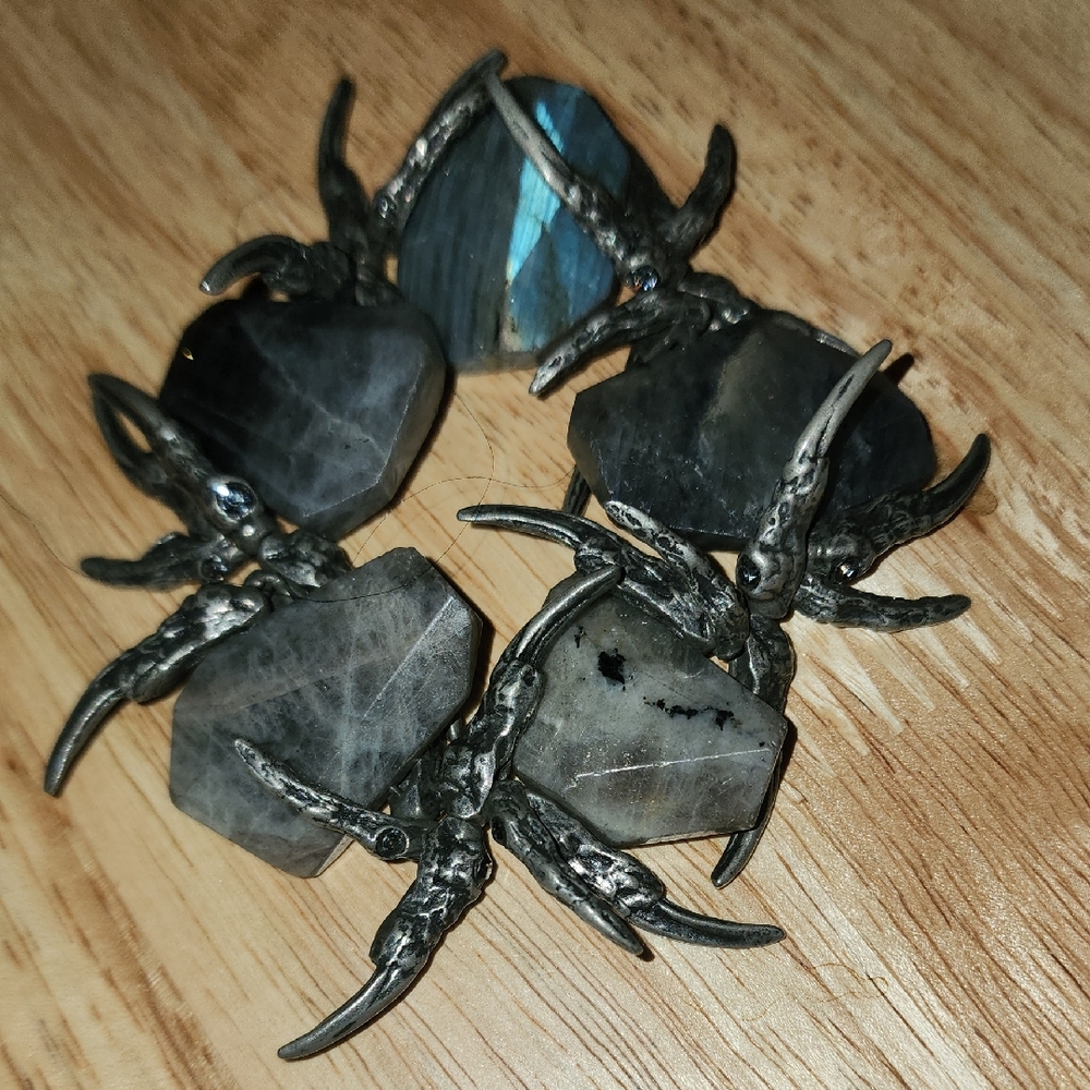 RARE Martha Rotten labradorite and gator claw stretch bracelet